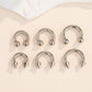 16G 2 piezas de titanio anillo de herradura paquete 8/10/12mm