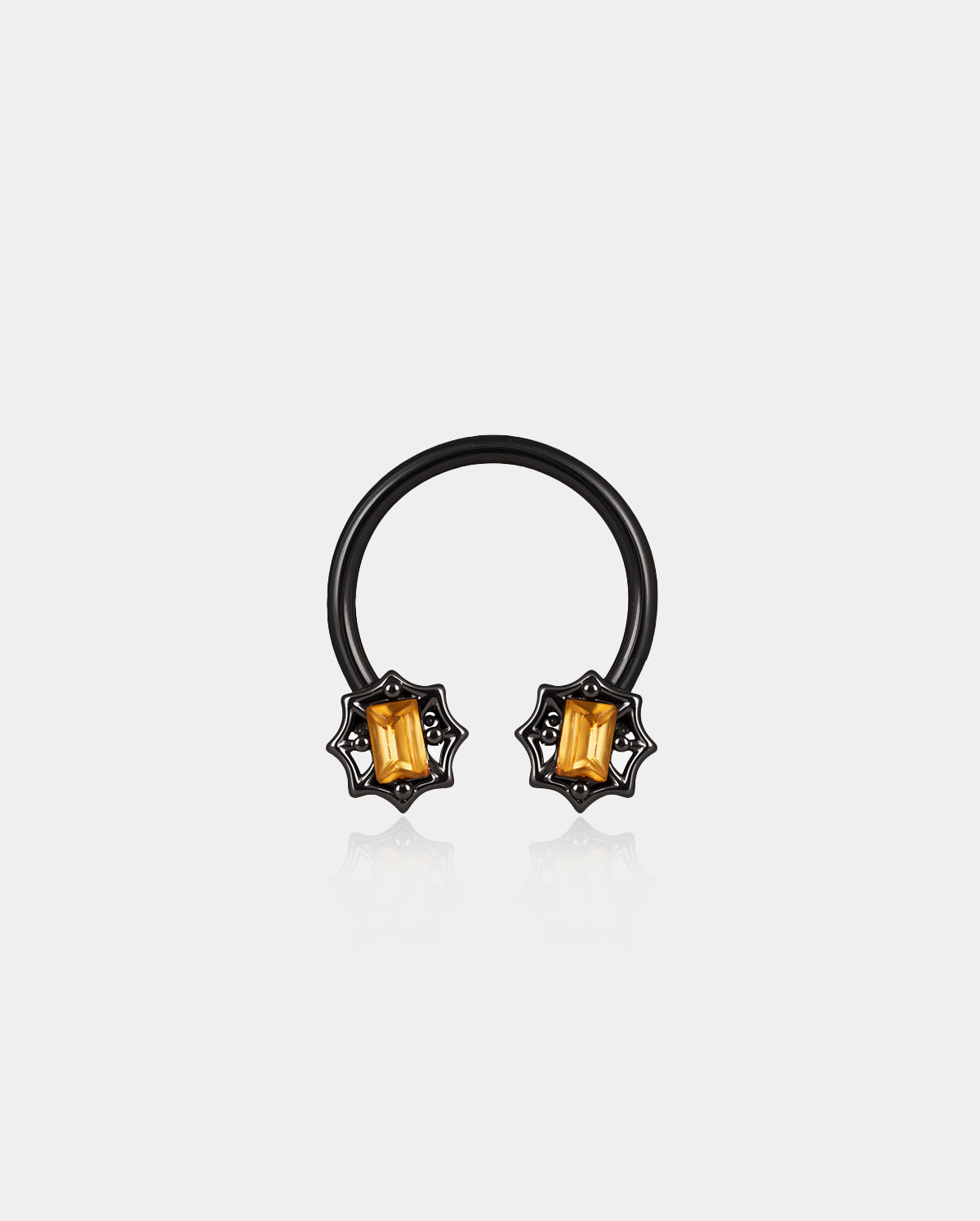 Orange CZ Spider Web CBR Daith Septum Ring