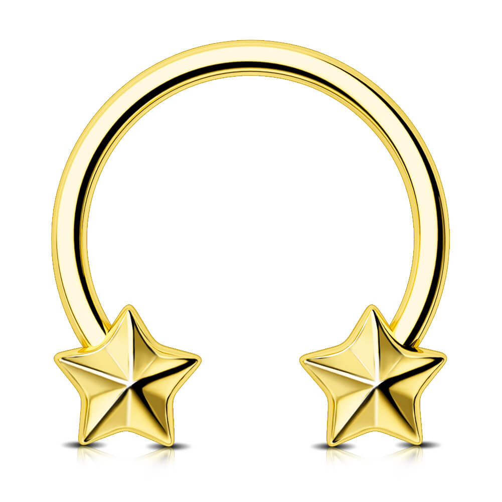 gold horseshoe septum ring