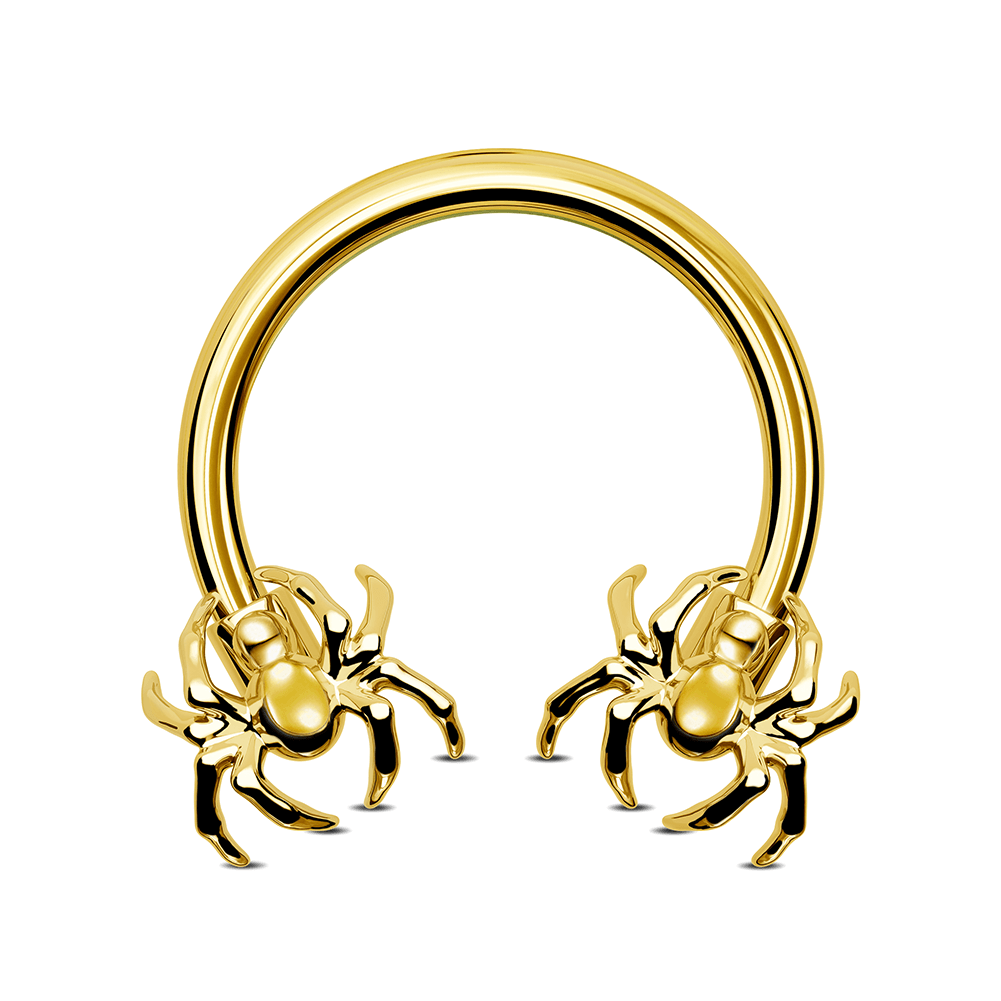 gold spider septum ring
