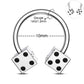 16G Internally Threaded Dice Shape Horseshoe Septum Ring