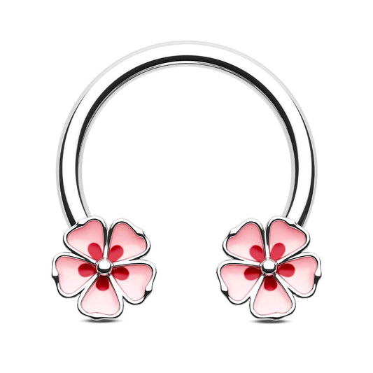 Sakura Horseshoe Septum Ring