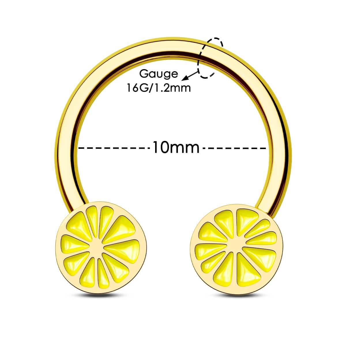 16g lemon septum ring
