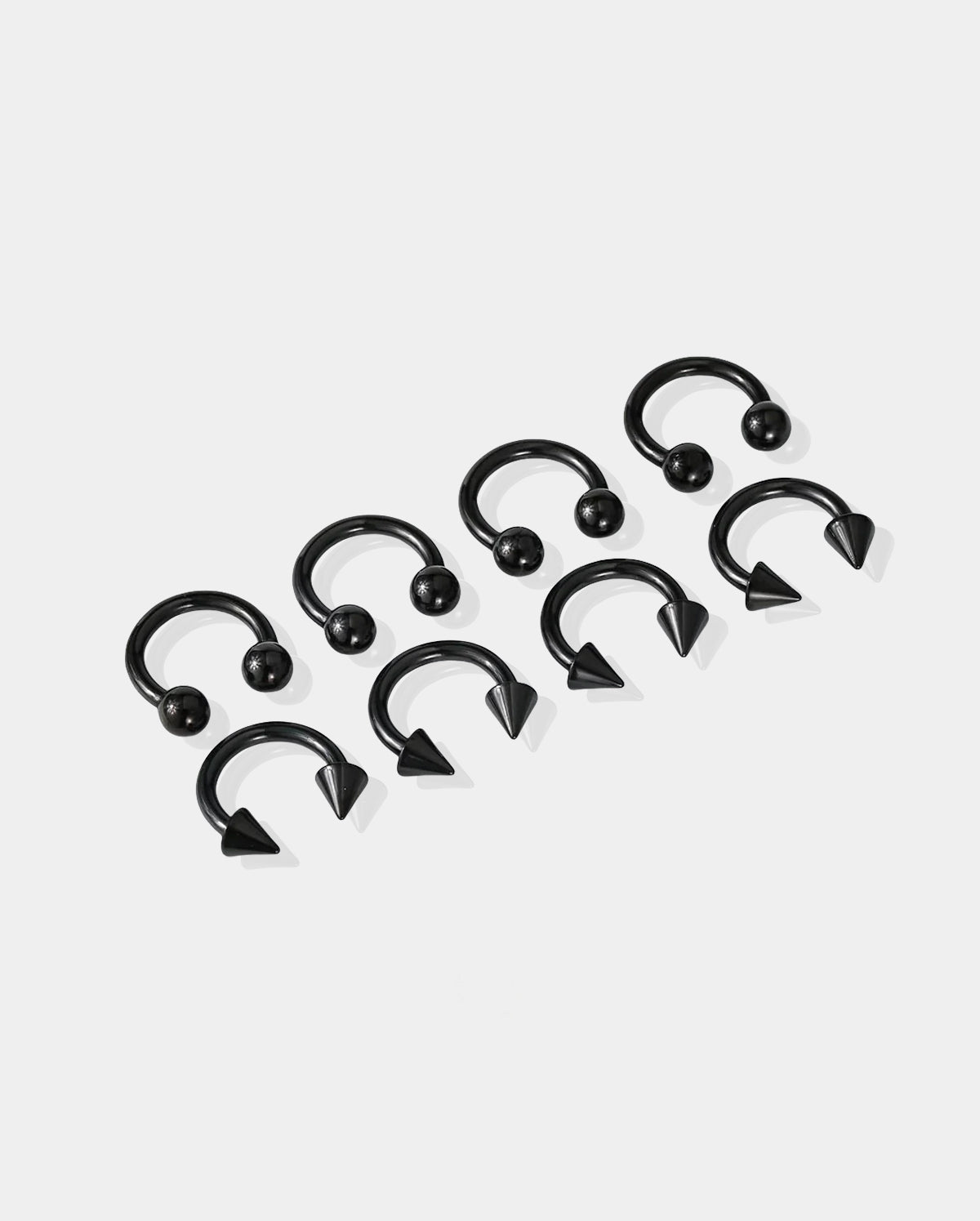 14g black horseshoe circular barbell