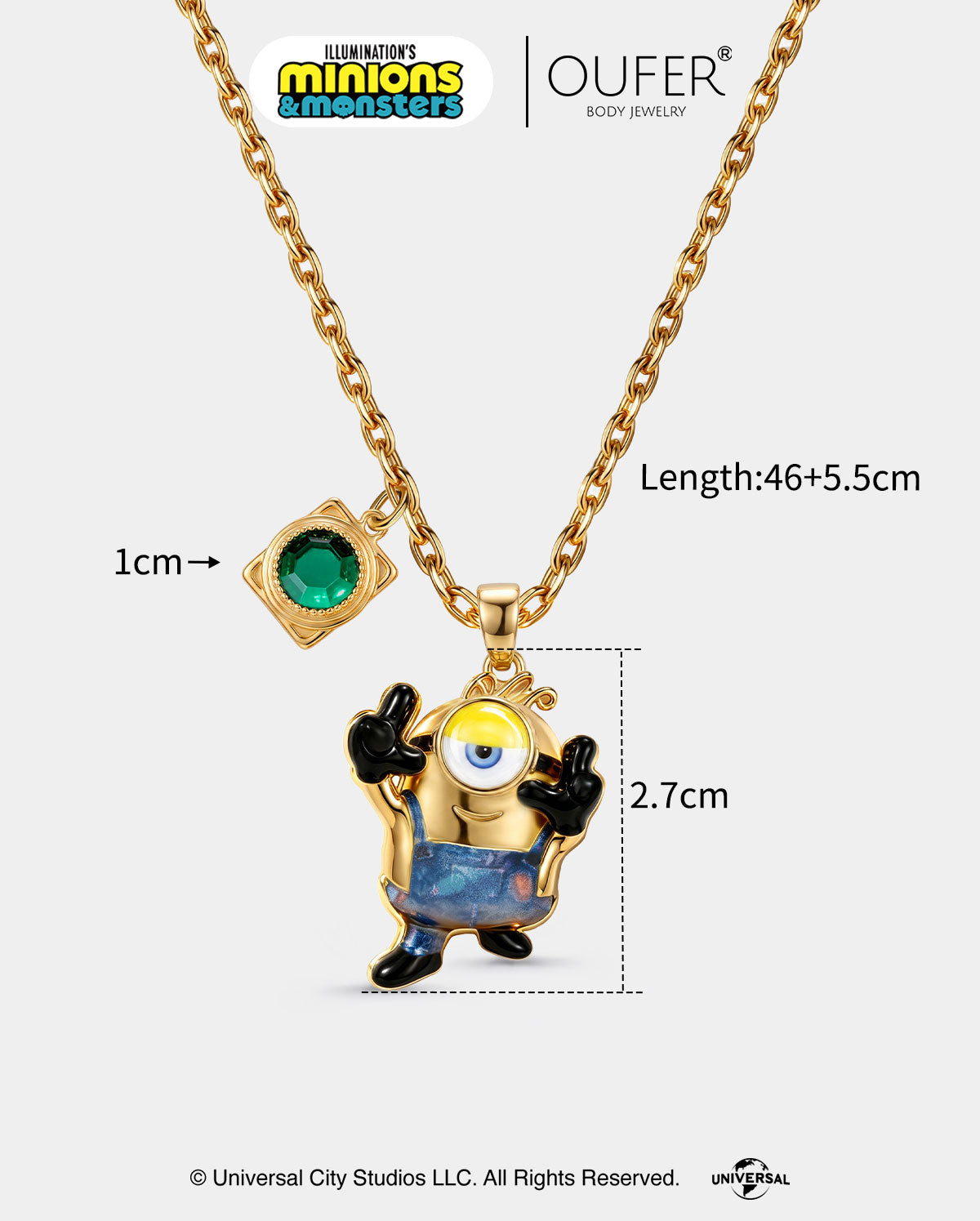 MINIONS × OUFER James Cute Pendant Necklace