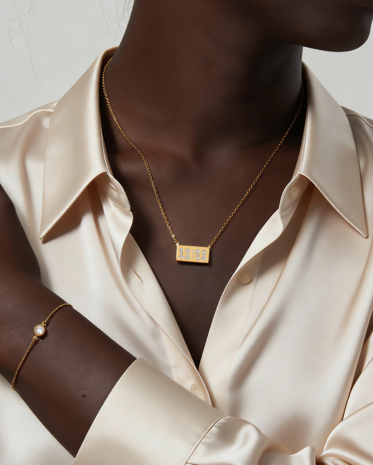 11:11 CZ Letter Necklace | A Moment of Love