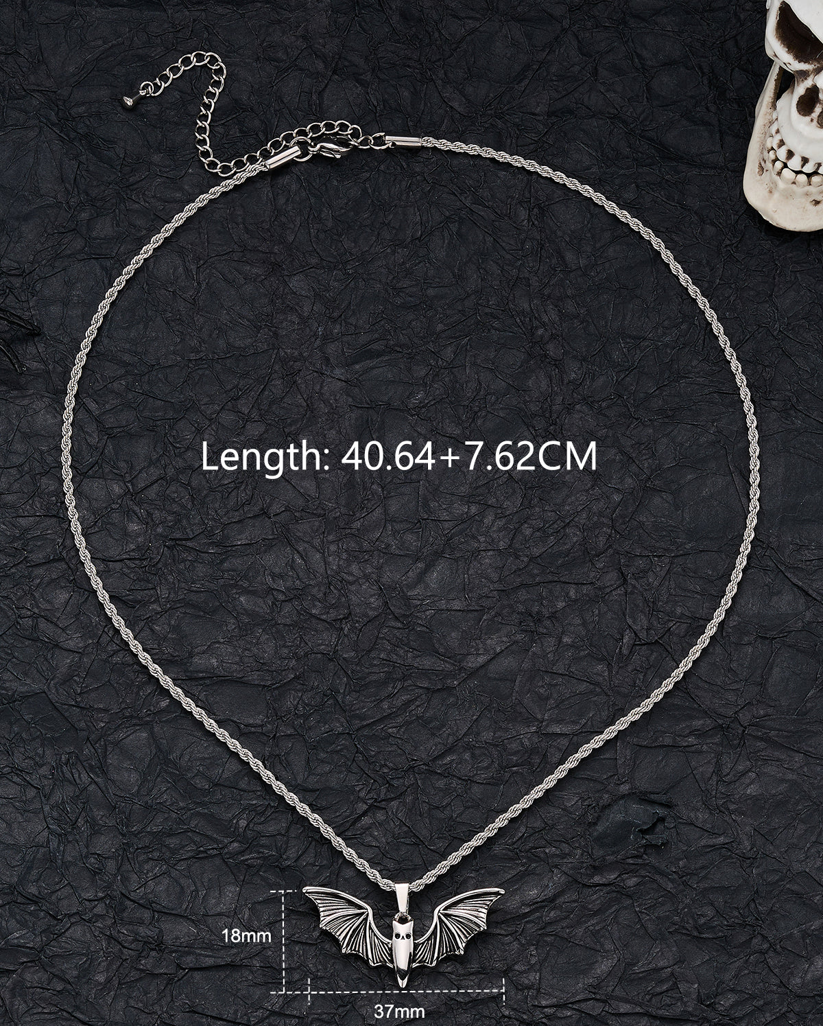 Gothic Bat Pendant Necklace