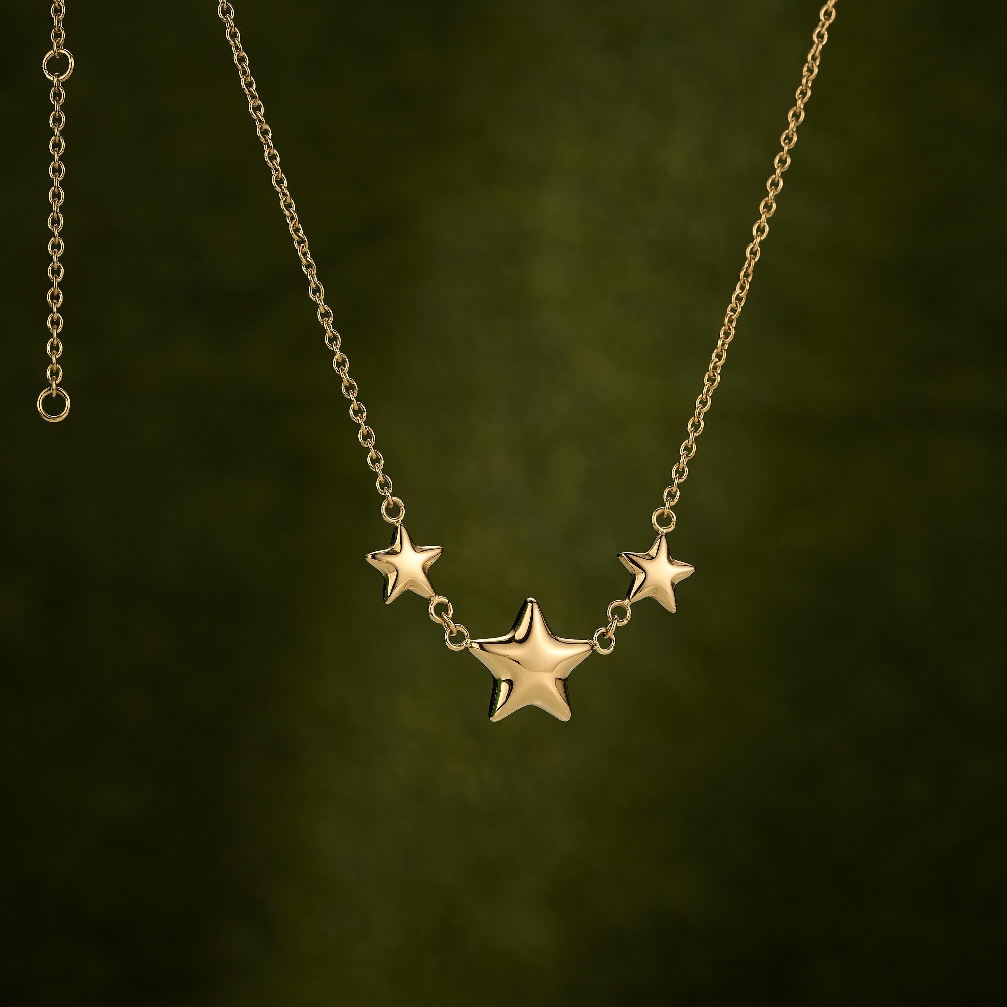 Gold Chunky Stars Necklace