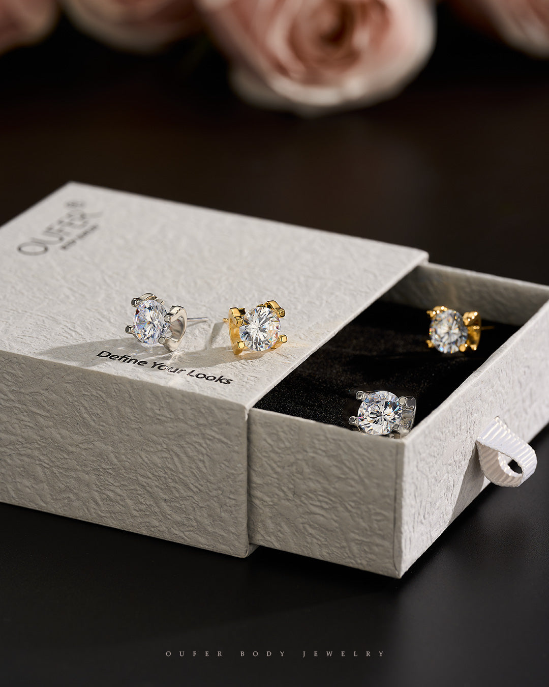 oufer cz stud earring