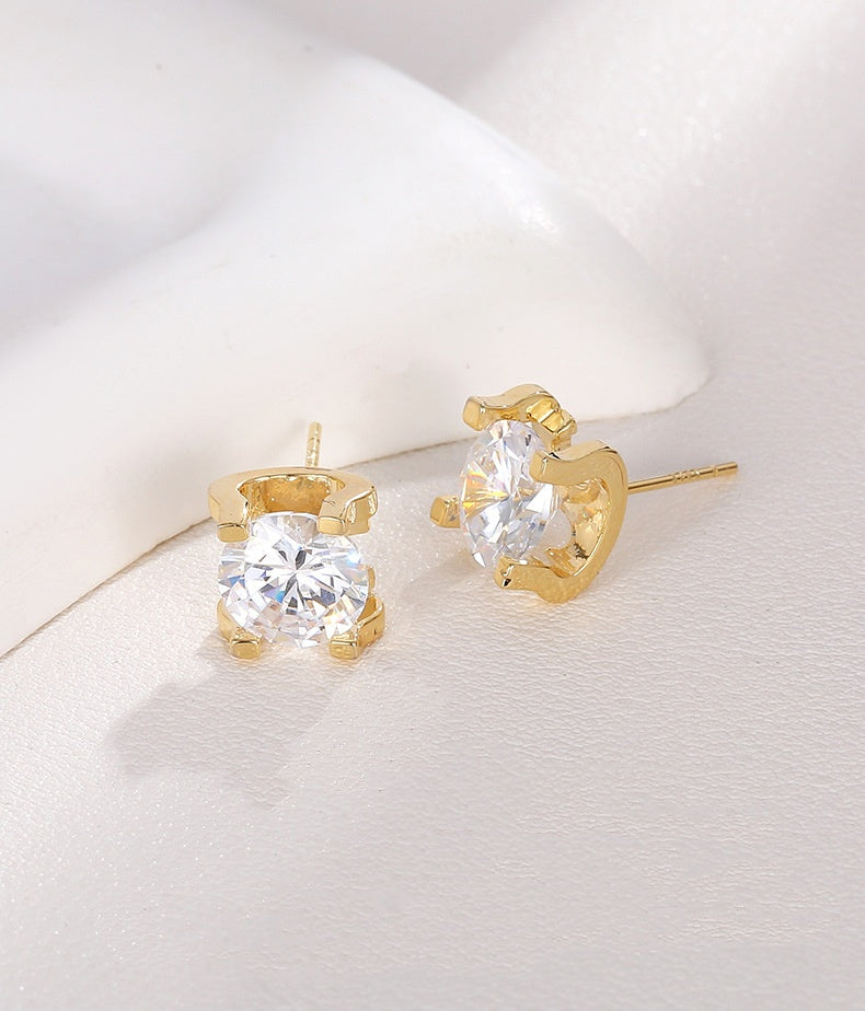 2PCS Minimalist CZ Earring Studs