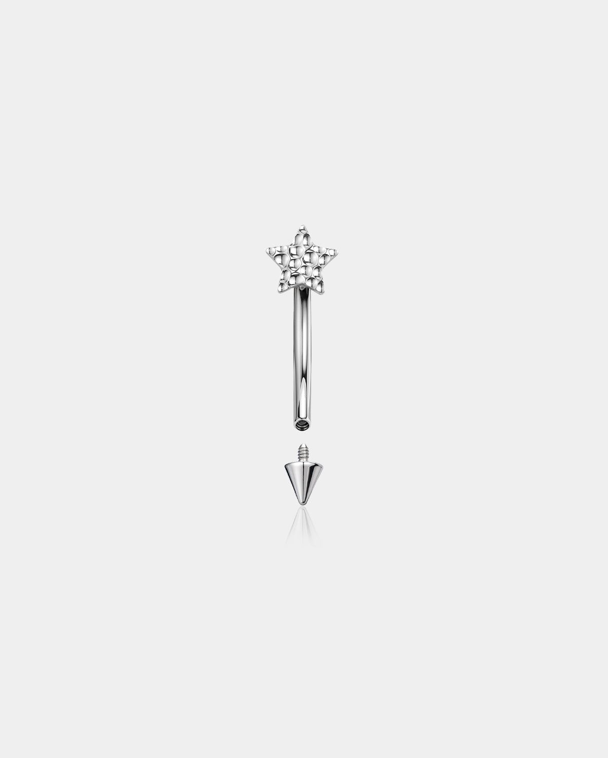 internally threaded eyebrow ring