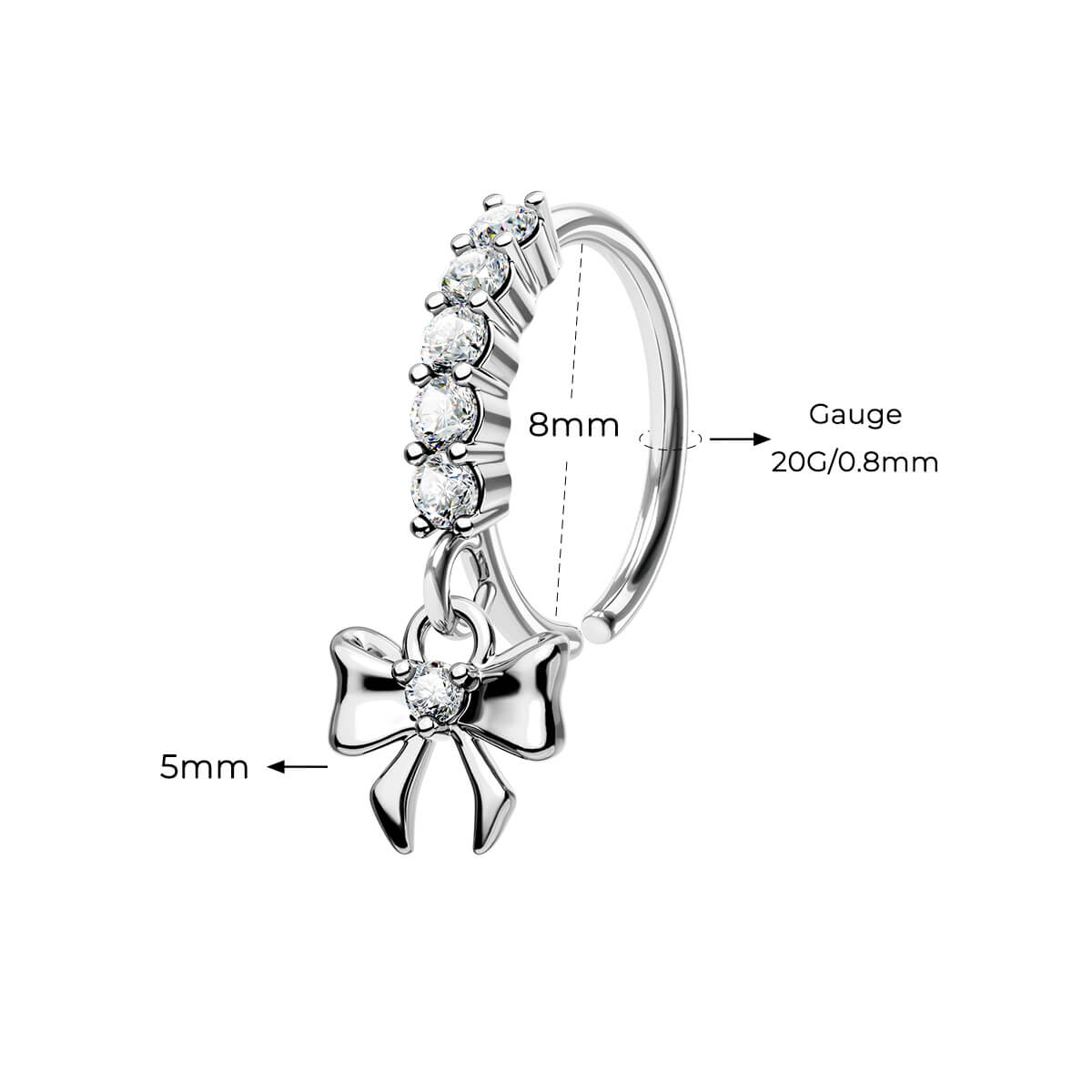 20g bow nose ring
