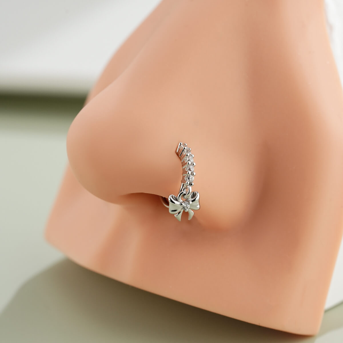 bow nose piercing ring