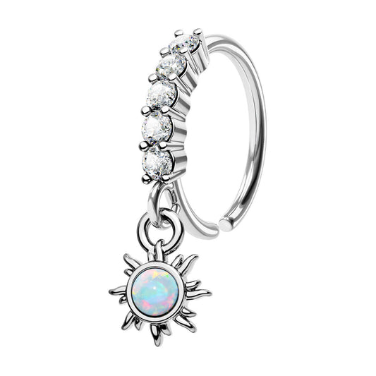opal nose ring