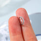 Half CZ Half Wave Double Hoop Nose Ring