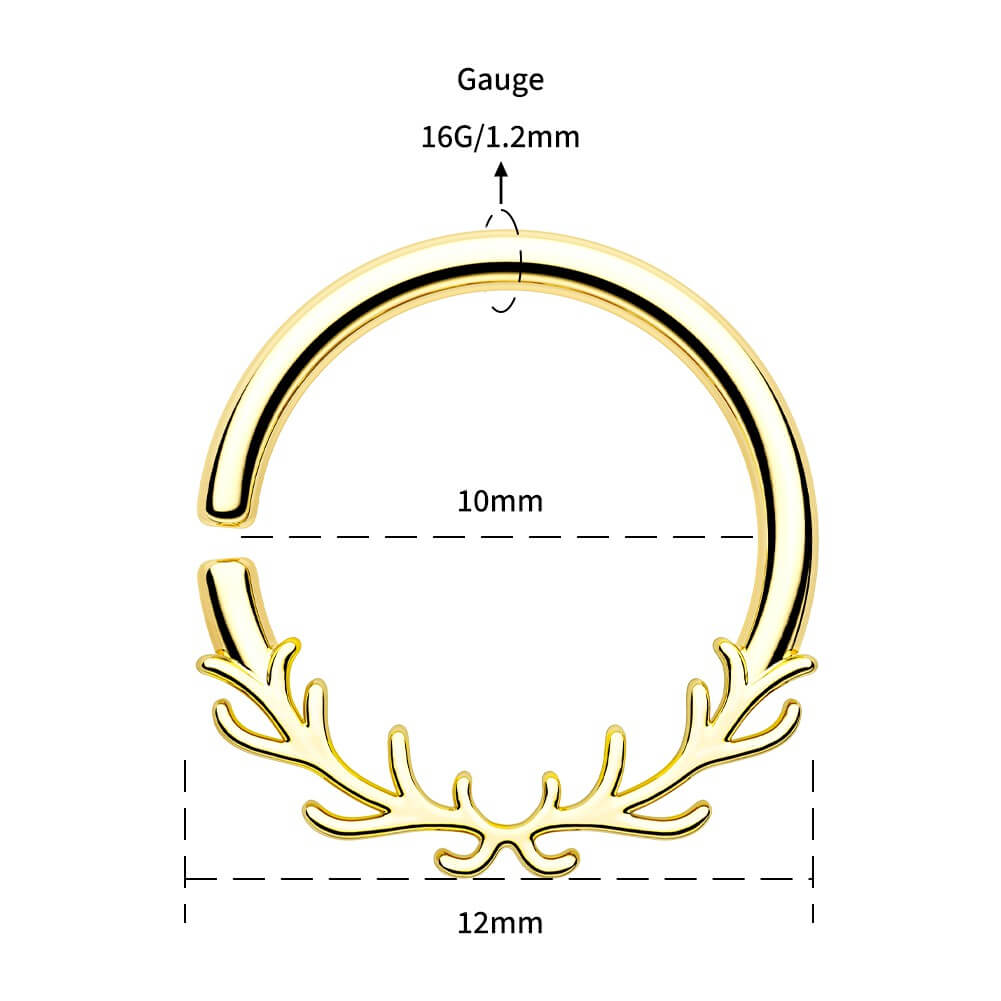 10mm antler septum ring