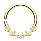 gold antler septum ring