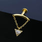14k gold dangle helix earrings