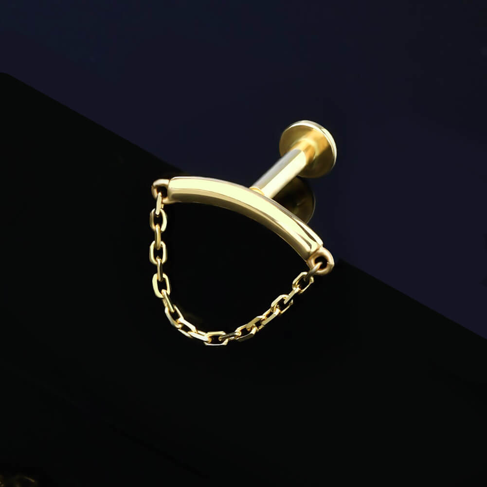 14k gold chain cartilage earrings 