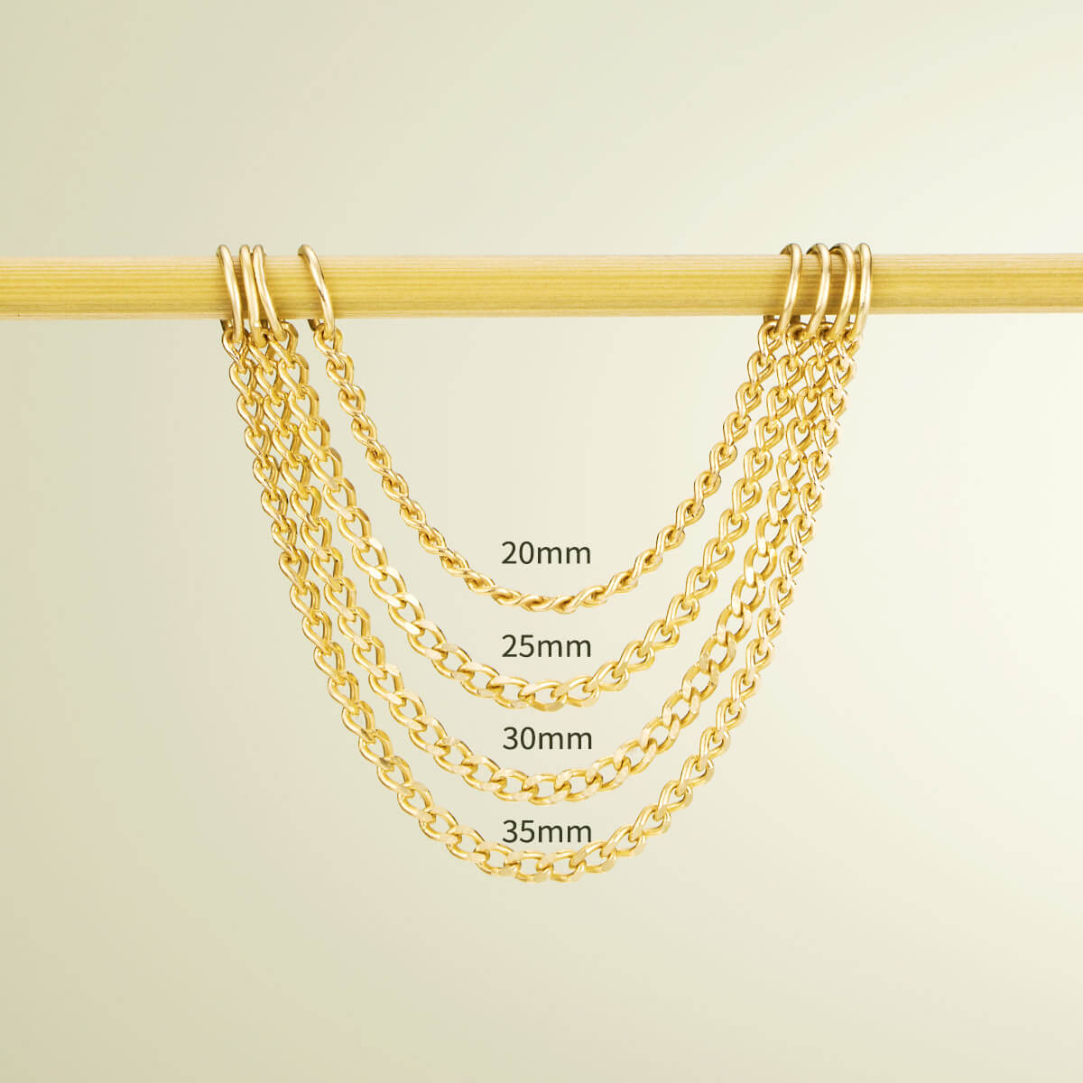 14K Gold Single Chain Cartilage Earring