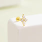 flat back 14k gold cartilage earrings