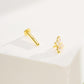 internally threaded 14k gold cartilage earrings