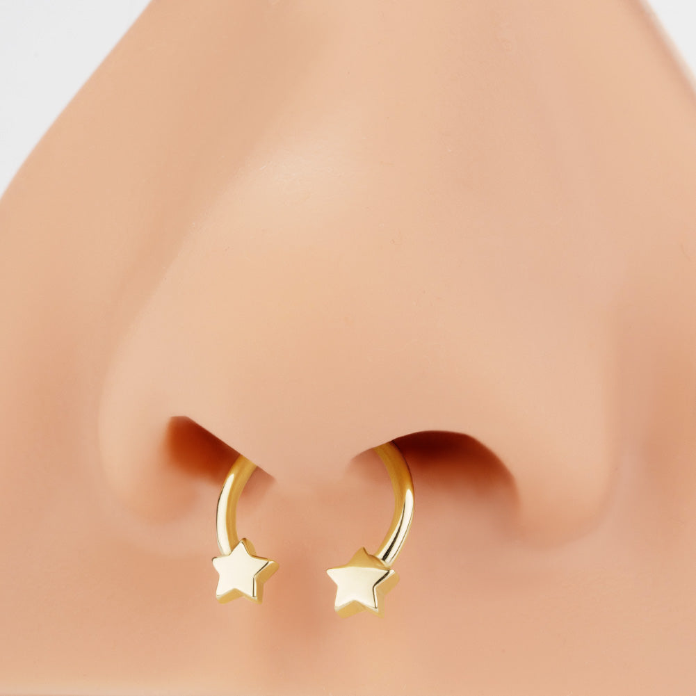 horseshoe septum piercing