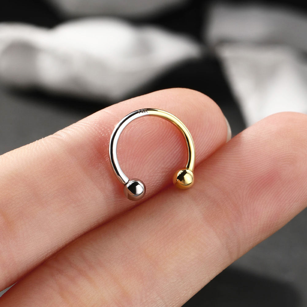 oufer septum jewelry horseshoe