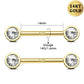 14g solid gold nipple bars