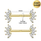 14g gold nipple barbells