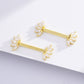 marquise gold nipple barbells