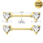 14g heart nipple rings