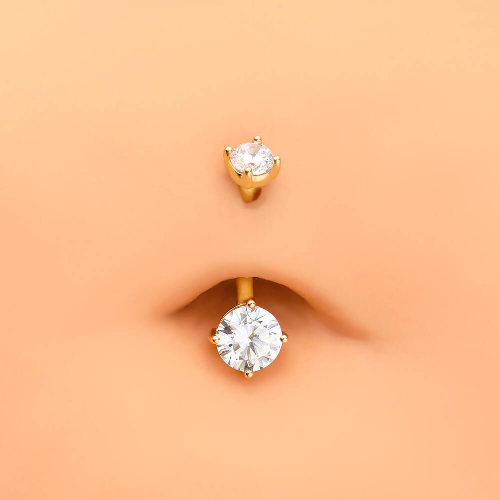 gold navel piercing ring