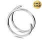 white gold double nose ring