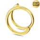 14k gold double hoop nose ring