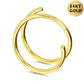 14k gold double nose ring