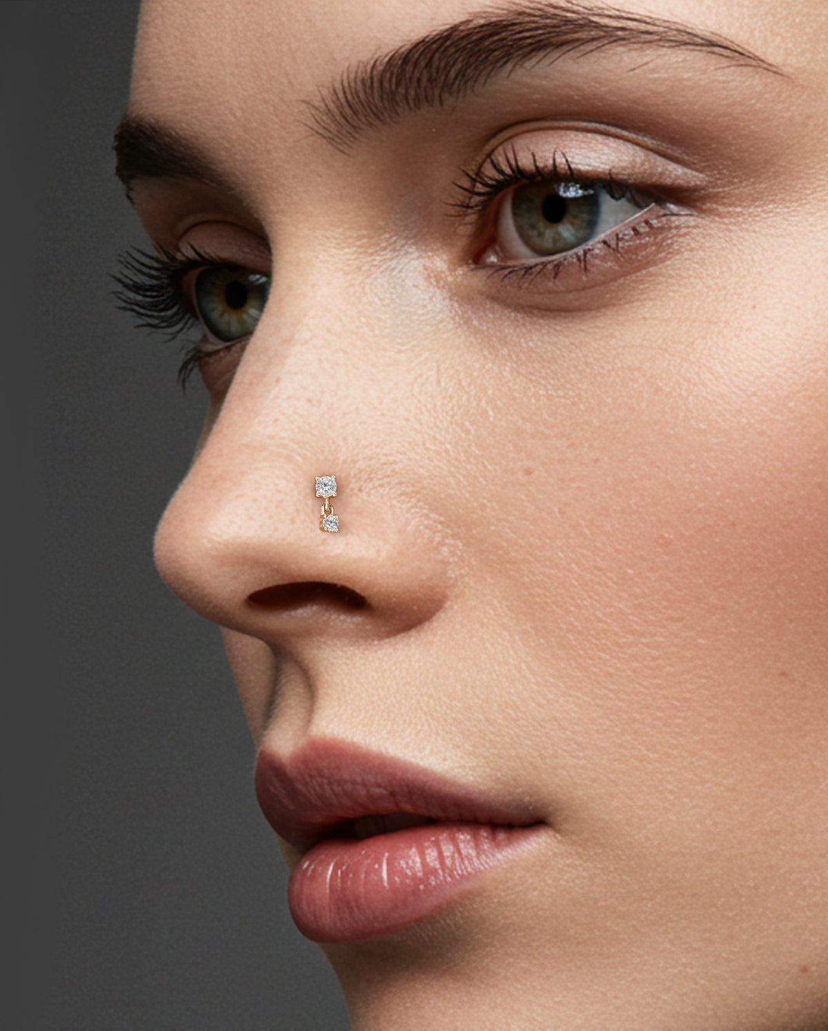 dangle nose piercing