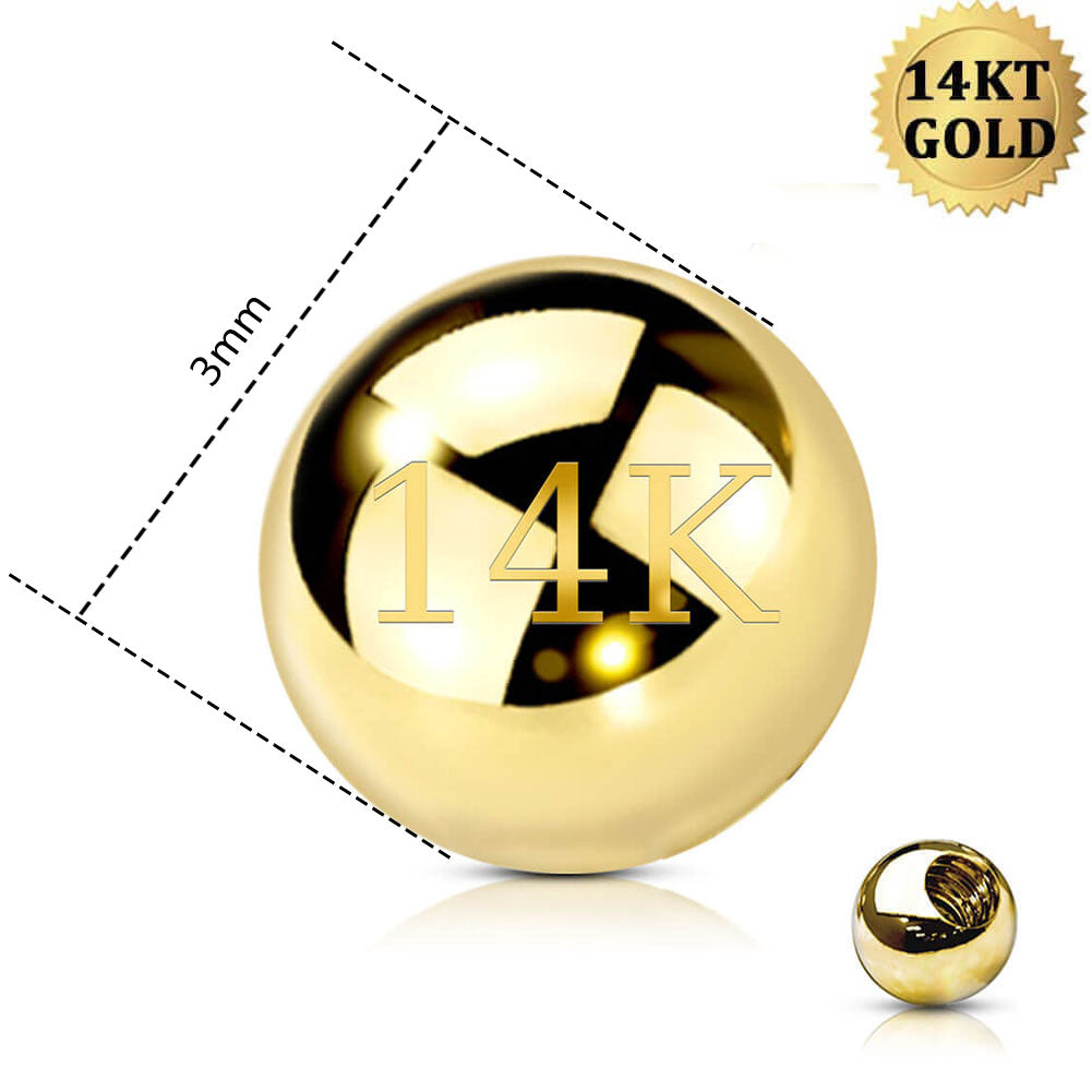 14k gold septum ball replacement
