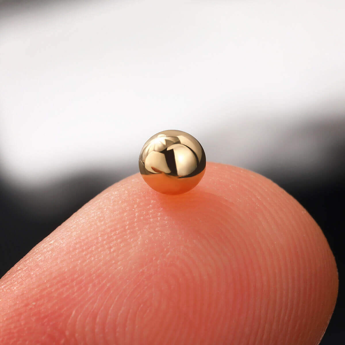 14K Gold Solid 16G Replacement Ball CBR Ring Ball Cartilage Ball