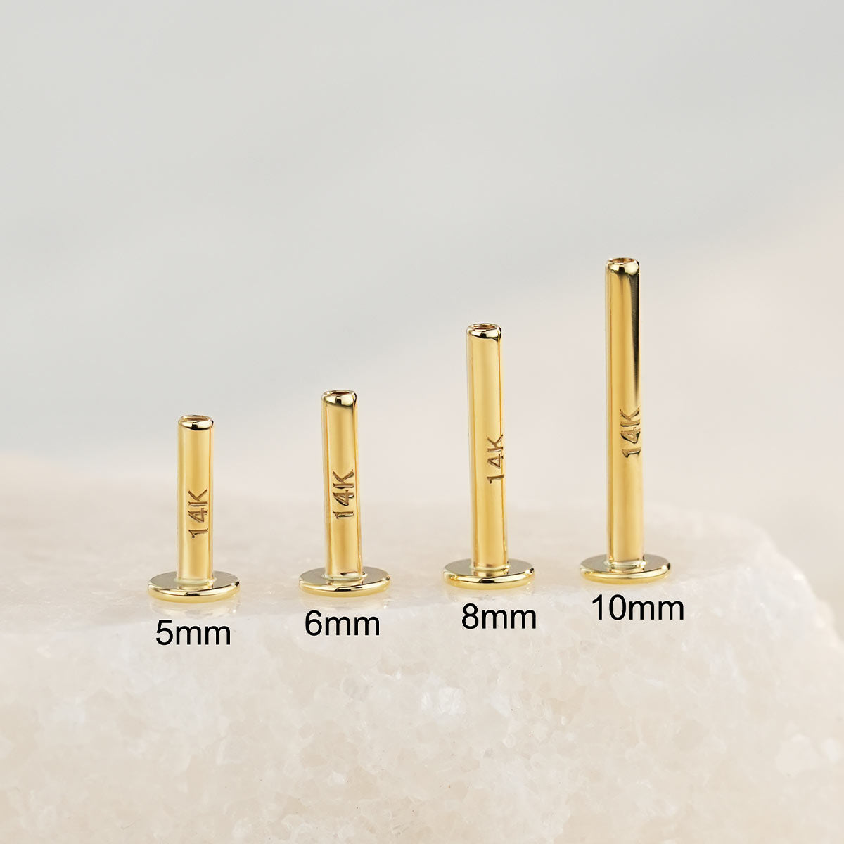 14K Solid Gold Internally Threaded Replacement Post