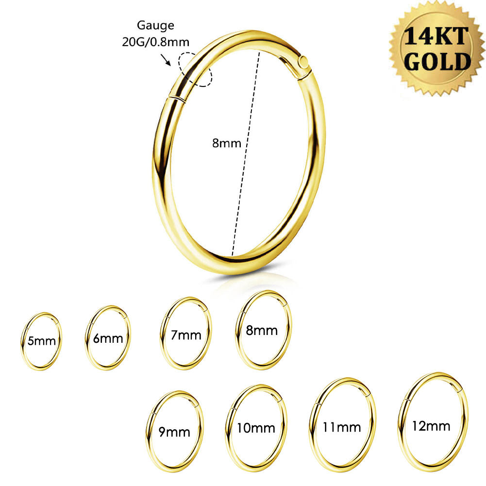 20g gold hoop nose ring