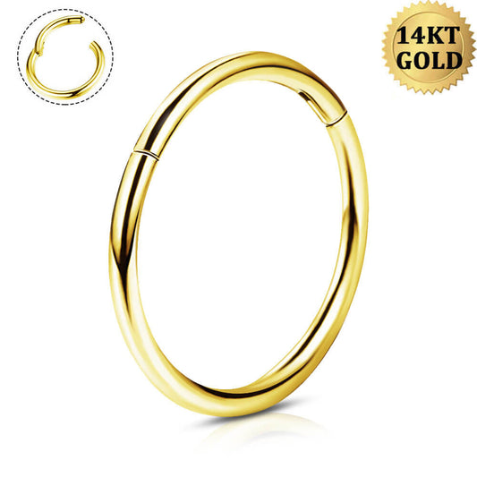 gold hoop nose ring