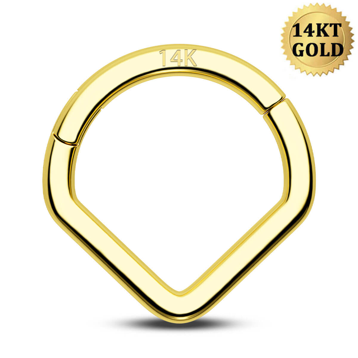 14k gold septum ring