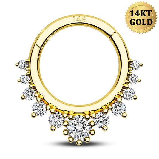14k gold dainty septum piercing