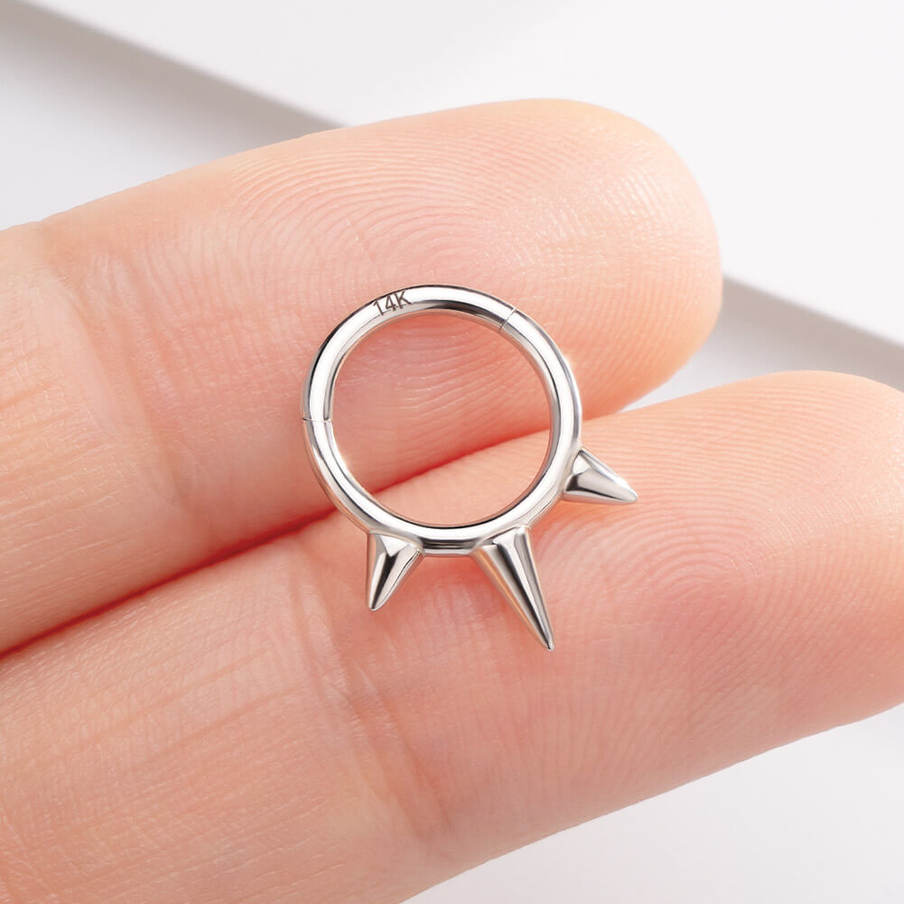 oufer body jewelry spike septum ring 