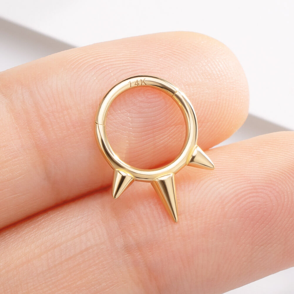 oufer body jewelry spike septum ring 