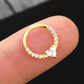 14k gold heart septum ring