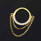 14k gold chain septum ring