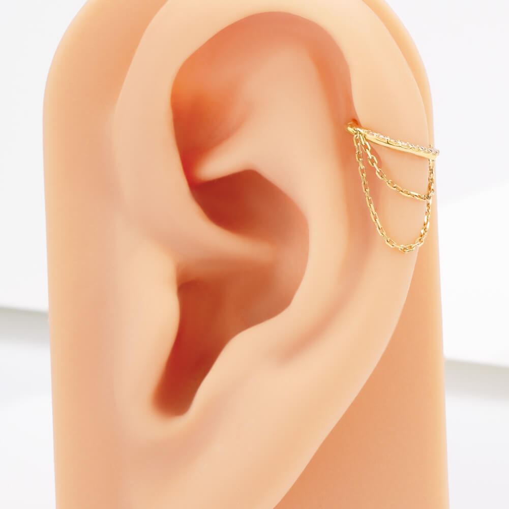 chain helix earring
