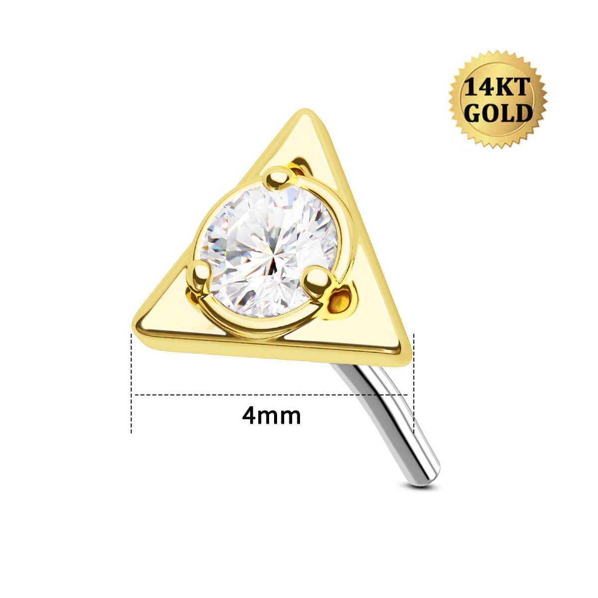 4mm triangle nose piercing